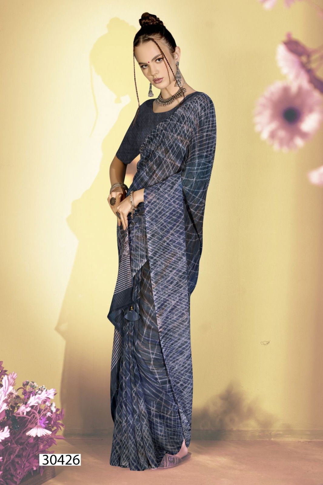 Arnika Vol 8 By Vallabhi Floral Printed Georgette Saree Wholesale Shop In Surat
